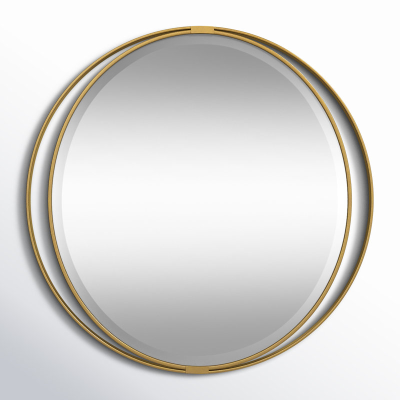 Joss & Main Dayton Gold Round Mirror | Wayfair